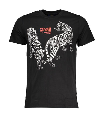 Cavalli Class Black Cotton T-Shirt