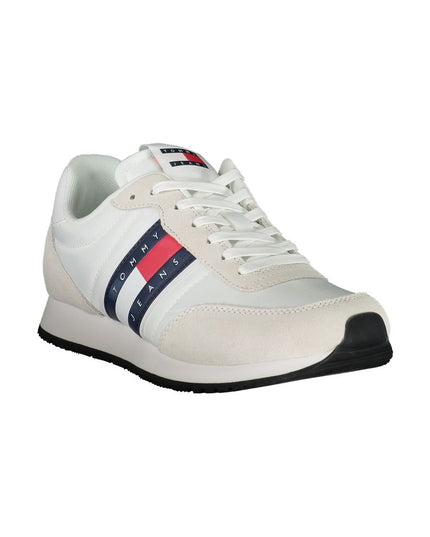 Tommy Hilfiger Sleek White Sneakers with Contrasting Details