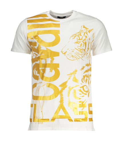 Cavalli Class White Cotton T-Shirt