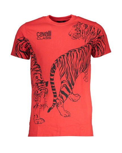 Cavalli Class Red Cotton T-Shirt