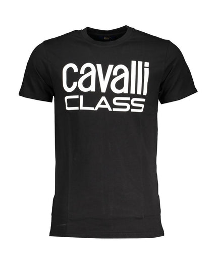 Cavalli Class Black Cotton T-Shirt