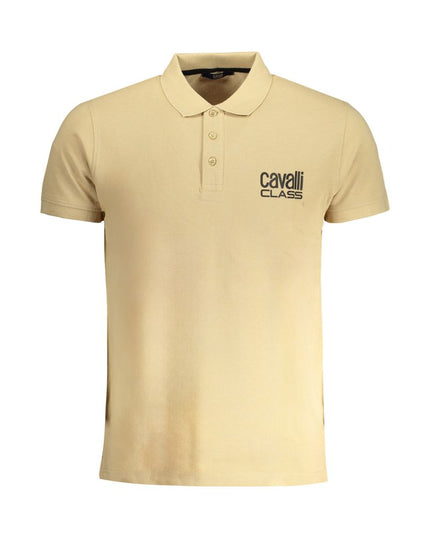 Cavalli Class Beige Cotton Men Polo