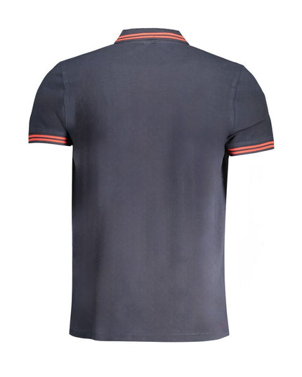 Cavalli Class Blue Cotton Men Polo Shirt