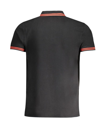 Cavalli Class Black Cotton Men Polo Shirt