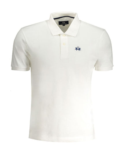 La Martina White Cotton Polo Shirt
