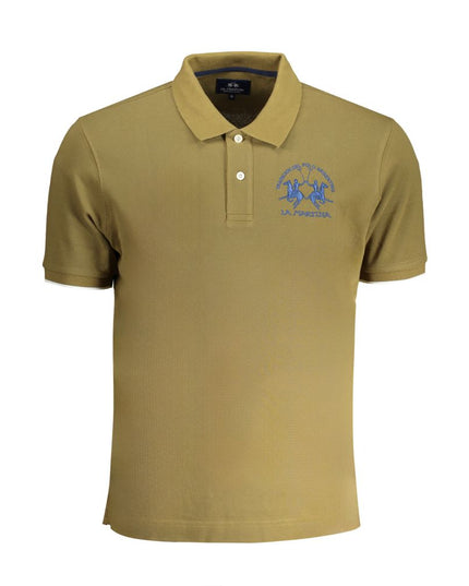 La Martina Green Cotton Polo Shirt