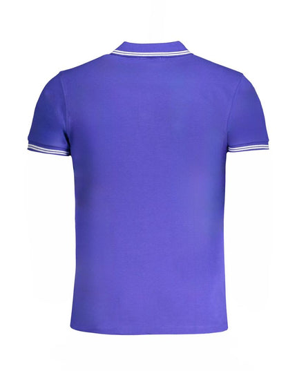 Cavalli Class Blue Cotton Polo Shirt