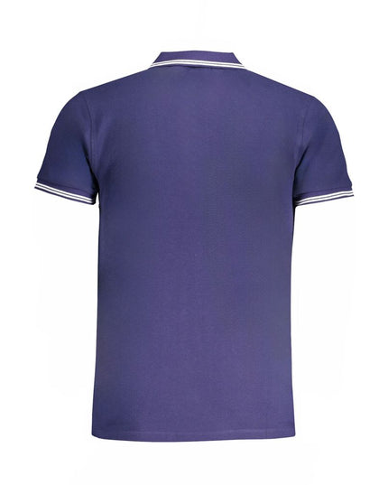 Cavalli Class Blue Cotton Polo Shirt