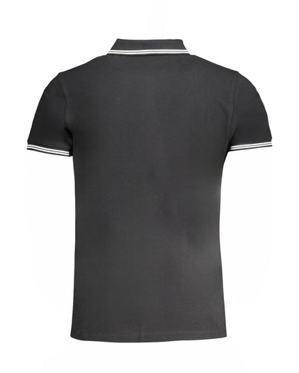 Cavalli Class Black Cotton Polo Shirt