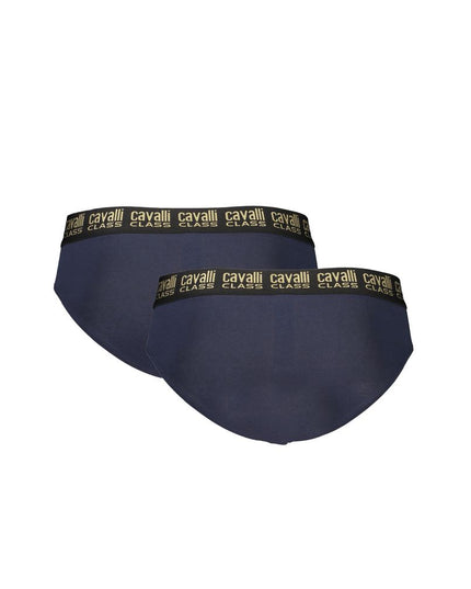 Cavalli Class Blue Cotton Mens Underwear