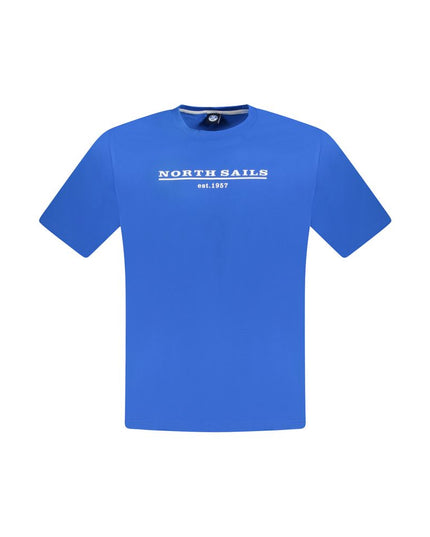 North Sails Blue Cotton Men T-Shirt