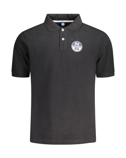 North Sails Black Cotton Mens Polo Shirt