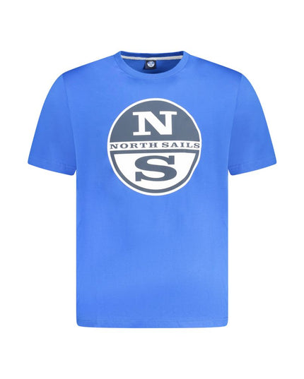 North Sails Blue Cotton Men T-Shirt