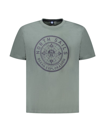 North Sails Green Cotton Men T-Shirt
