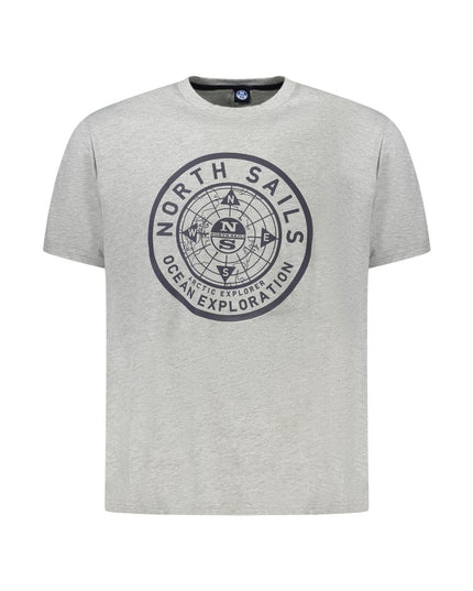 North Sails Brown Cotton Men T-Shirt