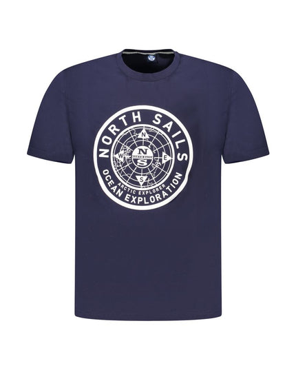North Sails Blue Cotton Men T-Shirt