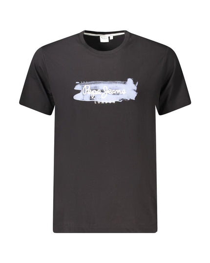 Pepe Jeans Black Cotton Men T-Shirt