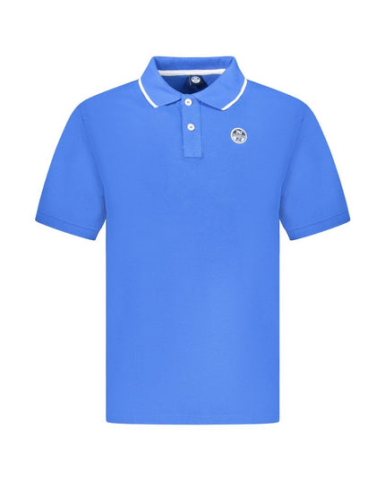 North Sails Blue Cotton Men Polo Shirt
