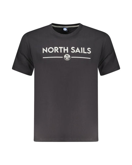 North Sails Black Cotton Men T-Shirt