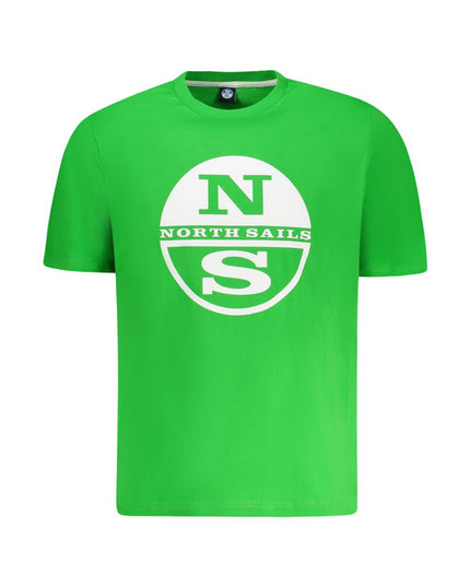 North Sails Green Cotton Men T-Shirt