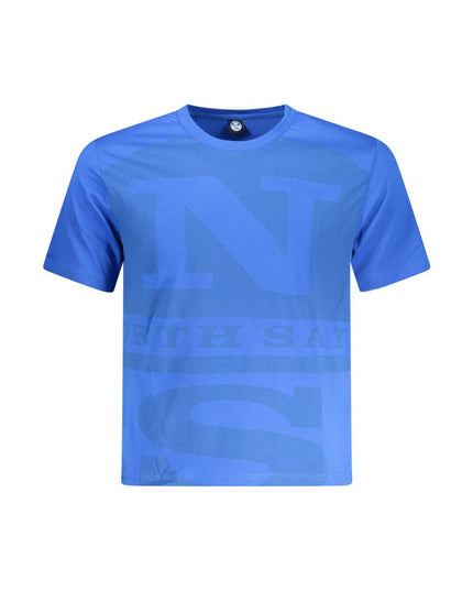 North Sails Blue Cotton Men T-Shirt