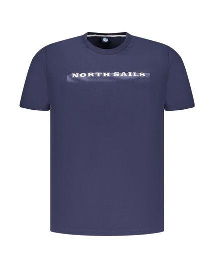 North Sails Blue Cotton Men T-Shirt