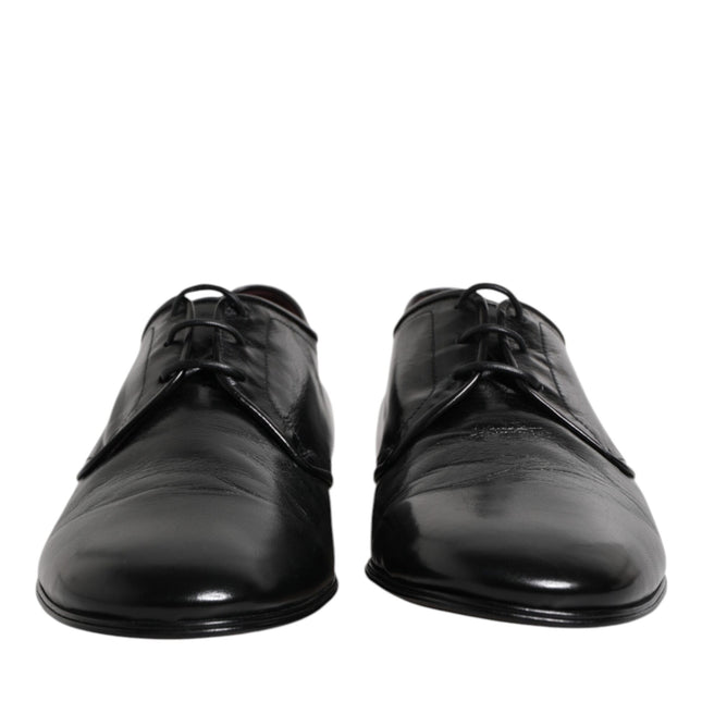 Dolce & Gabbana Black Leather Lace Up Derby Dress Formal Shoes