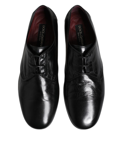 Dolce & Gabbana Black Leather Lace Up Derby Dress Formal Shoes