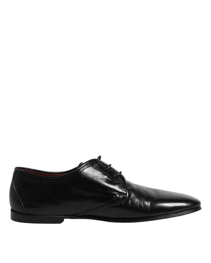 Dolce & Gabbana Black Leather Lace Up Derby Dress Formal Shoes