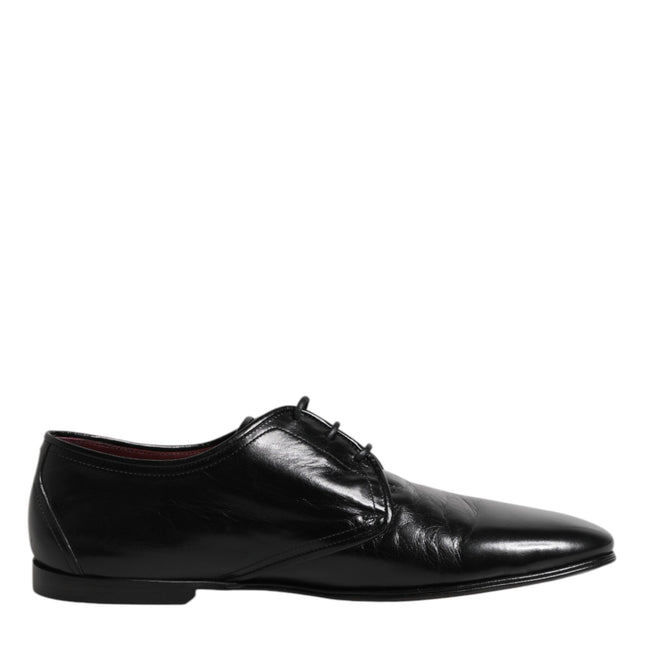 Dolce & Gabbana Black Leather Lace Up Derby Dress Formal Shoes
