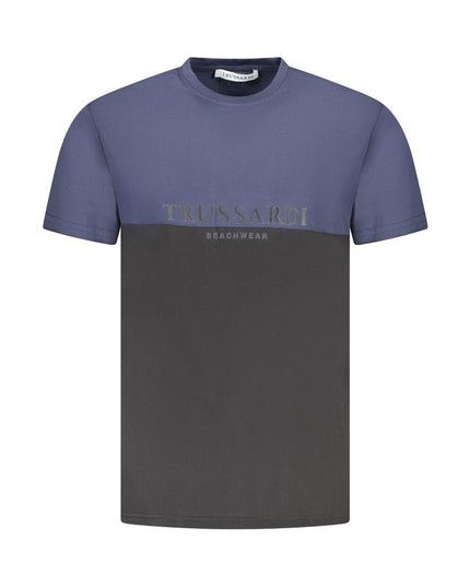 Trussardi Blue Cotton Men T-Shirt