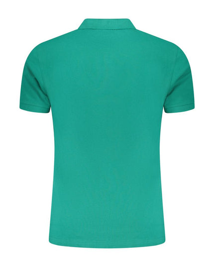 Cavalli Class Green Cotton Men Polo Shirt