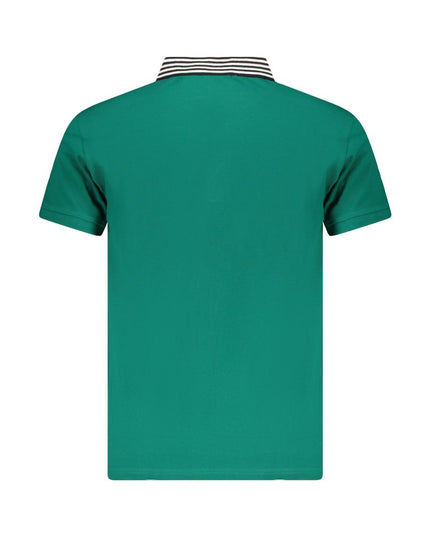 Cavalli Class Green Cotton Men Polo Shirt
