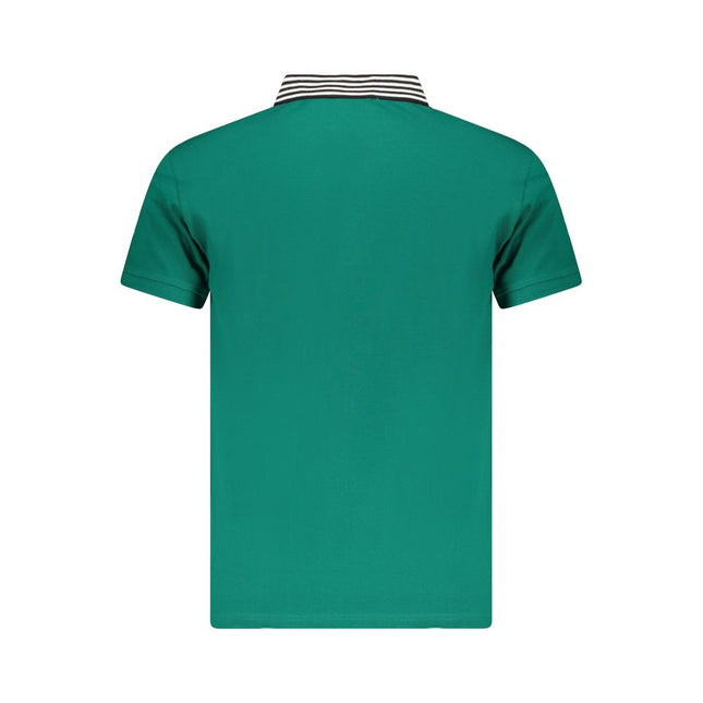 Cavalli Class Green Cotton Men Polo Shirt