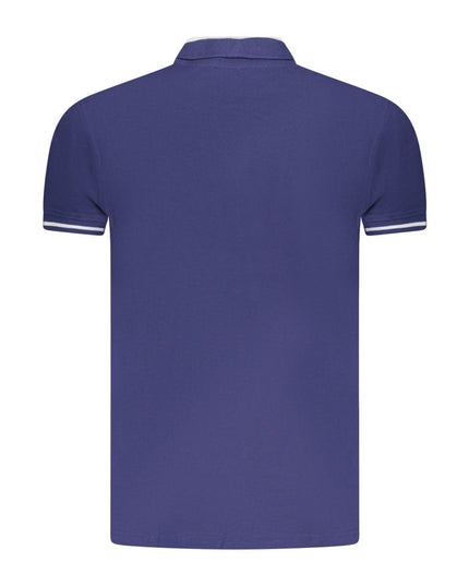 Cavalli Class Blue Cotton Men Polo Shirt