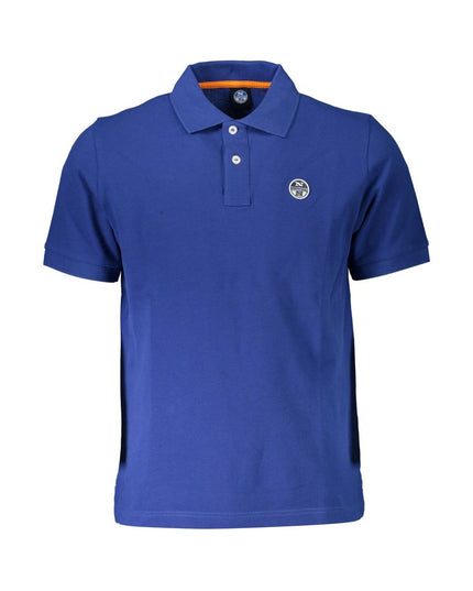 North Sails Blue Cotton Men Polo Shirt