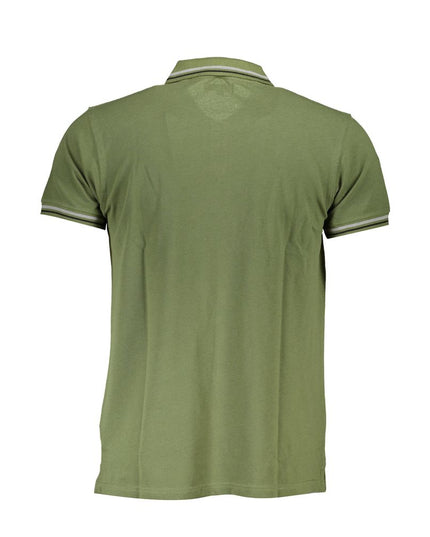 Cavalli Class Green Cotton Men Polo Shirt
