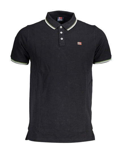 Norway 1963 Black Cotton Men Polo Shirt