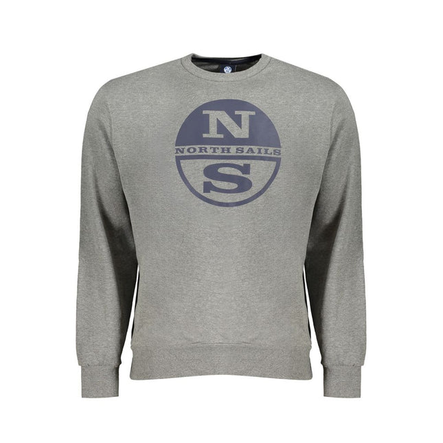 North Sails Gray Cotton Men Sweater