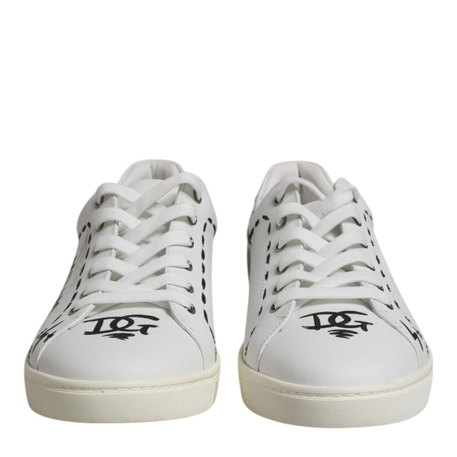 Dolce & Gabbana White London Calf Leather Men Sneakers Shoes