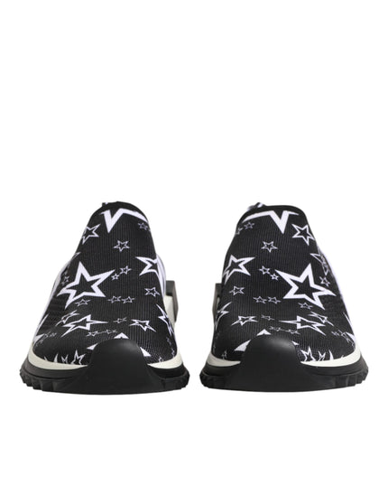 Dolce & Gabbana Black White Sorrento Low Top Sneakers Shoes