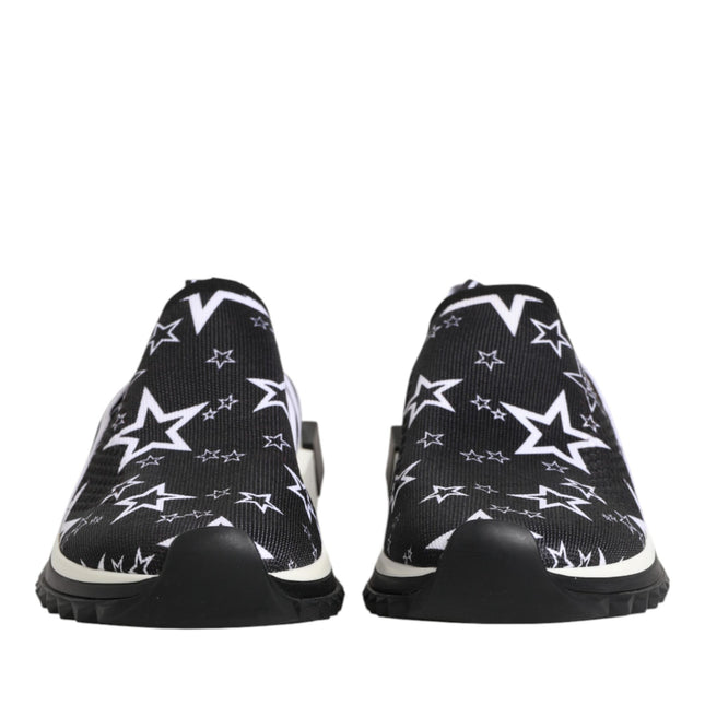 Dolce & Gabbana Black White Sorrento Low Top Sneakers Shoes