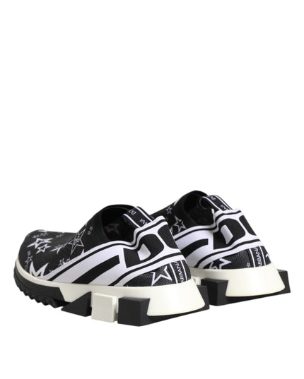 Dolce & Gabbana Black White Sorrento Low Top Sneakers Shoes