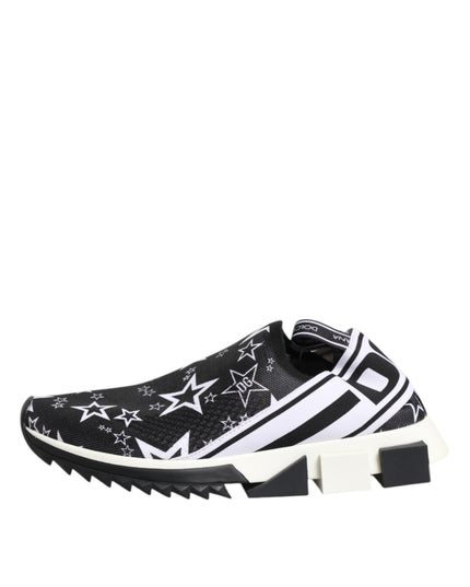 Dolce & Gabbana Black White Sorrento Low Top Sneakers Shoes