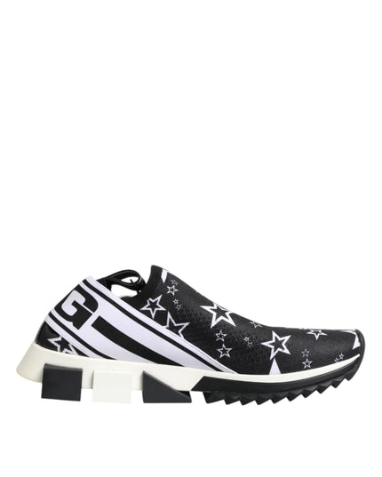 Dolce & Gabbana Black White Sorrento Low Top Sneakers Shoes
