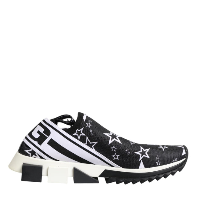 Dolce & Gabbana Black White Sorrento Low Top Sneakers Shoes