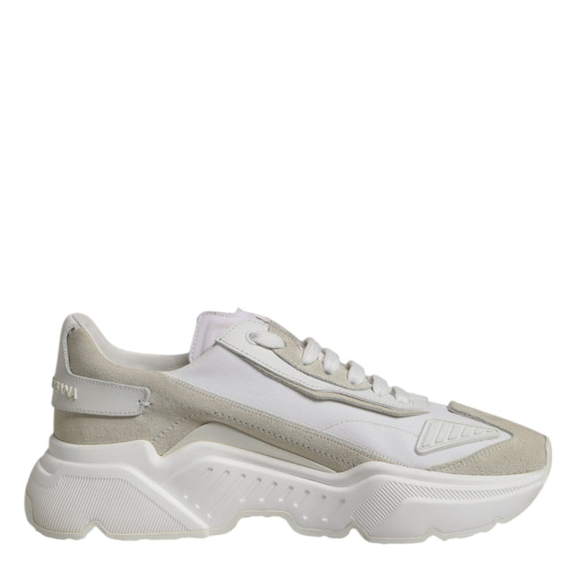 Dolce & Gabbana White Low Top Daymaster Men Sneakers  Shoes