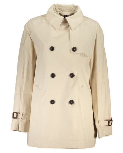 Tommy Hilfiger Beige Cotton Women Trench Coat