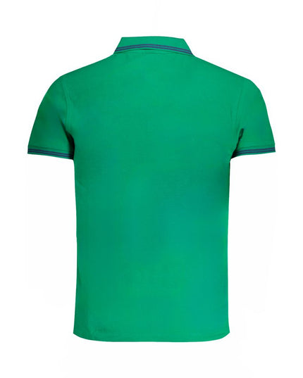 Cavalli Class Green Cotton Polo Shirt