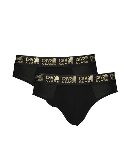 Cavalli Class Black Cotton Men Underwear